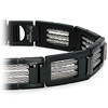 Black Stainless Steel 8.5in Cable Bracelet