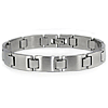 Stainless Steel 8.25in Bracelet with Satin and Polished Links