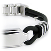 Stainless Steel 8.5in Rubber ID Rope Bracelet
