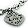 Stainless Steel Heart Love Charm 18in Necklace