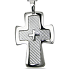 Stainless Steel 2in Carbon Fiber Cross on 22in Chain
