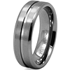 Titanium 6mm Wedding Band with Ribbed Center