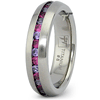 5.5mm Titanium Eternity Band with Pink and Purple CZs