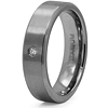 8mm Titanium Ring with CZs
