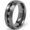 Titanium 6mm Ring with Black and White CZs