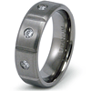 Titanium 7mm Ring with CZs and Panels