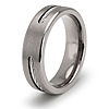 Titanium 6.5mm Ring with Steel Cable Inlay