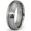 Titanium 7mm Ring with Step Down Edges