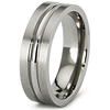 Titanium 7mm Ring with Ribbed Center