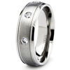 Titanium 7mm Ring with 3 Cubic Zirconias
