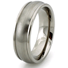 Titanium 7mm Ring with Grooved Edges