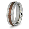 Stainless Steel 7.5mm Ring with Rose Gold Plating