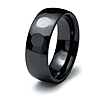 Black Ceramic 8mm Ring with Round Facets