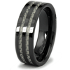8mm Ceramic Ring with Thin Carbon Fiber Inlays