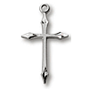 Sterling Silver 11/16in Passion Cross 18in Necklace