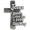 Jesus Guide Me Pewter Visor Clip Set of Two