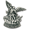 Saint Michael Pewter Visor Clip Set of Two