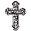 Motorist's Prayer Cross Pewter Visor Clip Set of Two