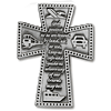 Traveler's Prayer Cross Pewter Visor Clip Set of Two