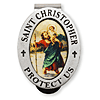 St. Christopher Enamel Visor Clip Set of Two