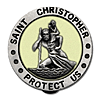 Pewter St. Christopher Luminous Visor Clip Set of Two