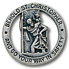 Round Pewter Saint Christopher Visor Clip Set of Two