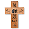 As For Me & My House We Will Serve The Lord Mahogany Wood Wall Cross