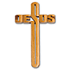 Wood 10in JESUS Name Wall Cross
