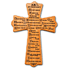 12in ABC's of Christianity Mahogany Wood Wall Cross