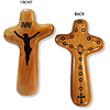 5in Carved Mahogany Hand Crucifix