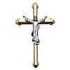 8in Metal Risen Christ Wall Cross