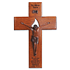 10in Mahogany Memorial Wall Crucifix