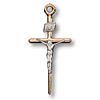 18kt Gold Plated 3/4in INRI Crucifix 18 inch Necklace