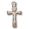 18kt Gold Plated 9/16in INRI Crucifix 18 inch Necklace