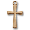 Gold Filled 5/8in Crusader Cross 18in Necklace