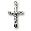 Sterling Silver 1/2in Freeform Crucifix 16 inch Necklace