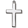 Sterling Silver 1 1/4in Latin Cross on 24in Necklace