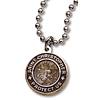 Coffee Brown St. Christopher Necklace Two Pack