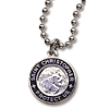Silver and Black St. Christopher Necklace 18in Two Pack