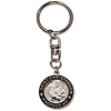 St. Christopher Silver and Black Medal Key Ring Two Pack 