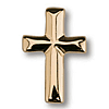 Gold-plated 11/16in Beveled Cross Tie Tac