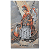 Pewter St. Florian Firefighter Necklace on Holy Card