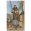 24in Saint Francis Pewter Medal Necklace on Holy Card