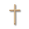 18kt Yellow Gold on Sterling Silver 9/16in Cross Tie Tac
