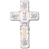 Ceramic 9in Praying Boy Wall Prayer Cross