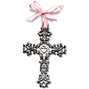 5in Pewter Bless This Child Filigree Wall Cross for Girls