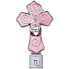 Baby Girl Stained Glass Cross Night Light