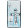 Boy's 3 1/2in Pewter Cross and Rosary Set