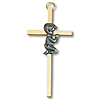 4in Gold Plated Praying Boy Wall Cross
