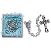 Pewter Baby Boy's First Deluxe Rosary in Blue